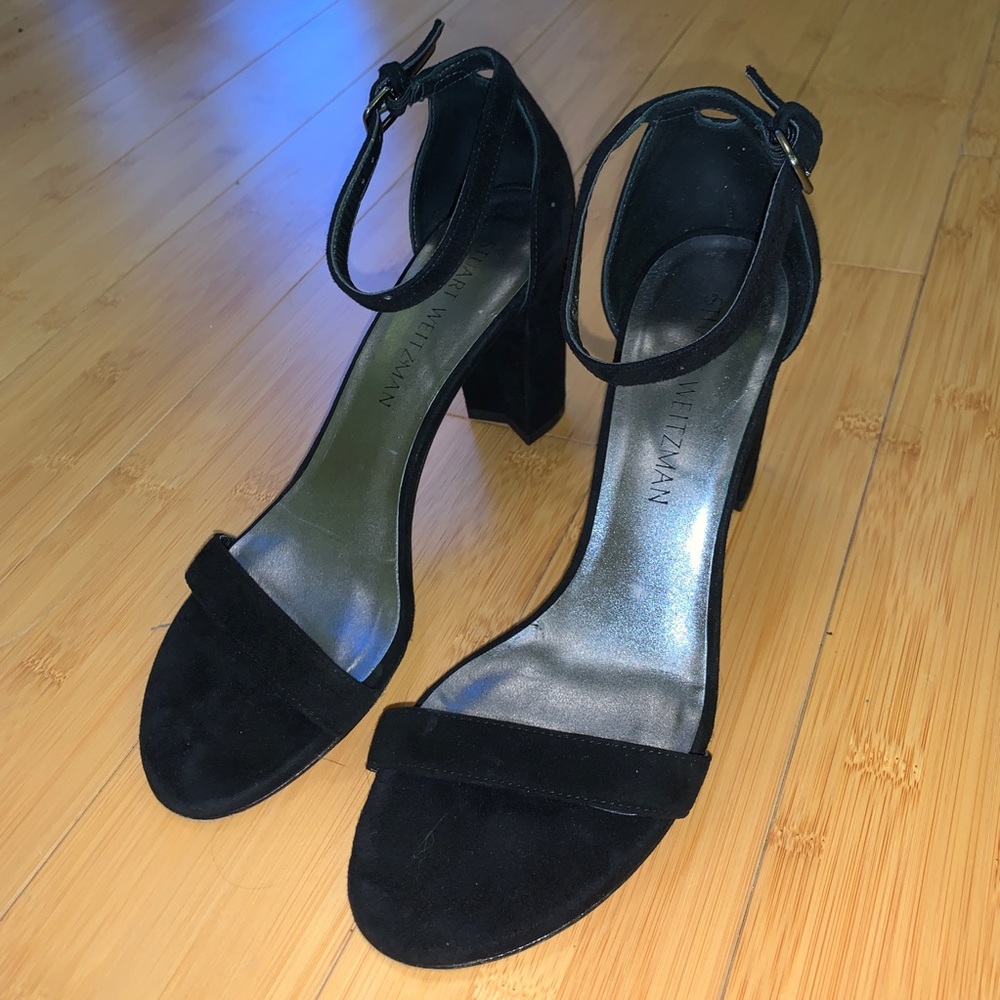 Black “nearly nude” Stuart Weitzman heels US 8